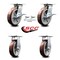 Service Caster 8 Inch Polyurethane Caster Brakes/Swivel Locks and 2 Rigid, 2PK SCC-35S820-PPUB-SLB-BSL-2-R-2 - alternate 6